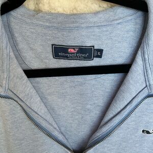 Vineyard Vines Men's Sky Blue Zip-Up Sweater